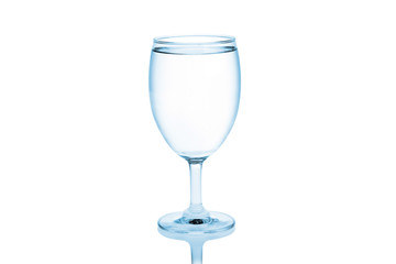 glass of water isolated on a white background.