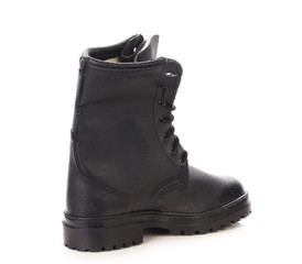 Leather black man's boot.