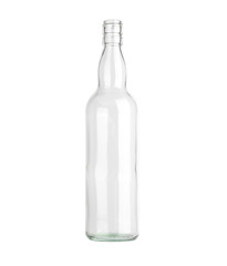 Glass bottles isolated on white background.