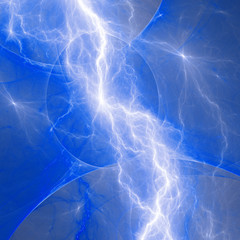 Blue abstract lightning