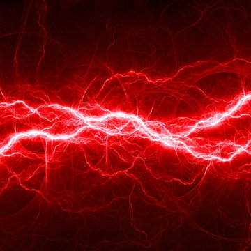 Red abstract lightning