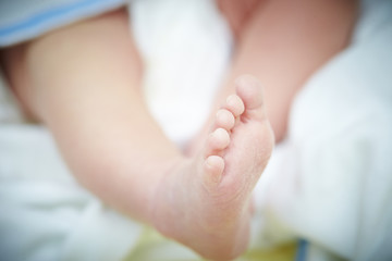 Feet of newborn