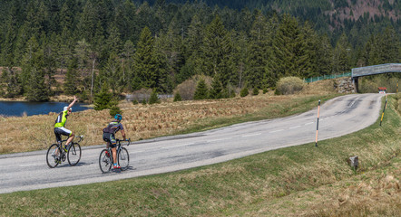 Obraz premium cyclistes