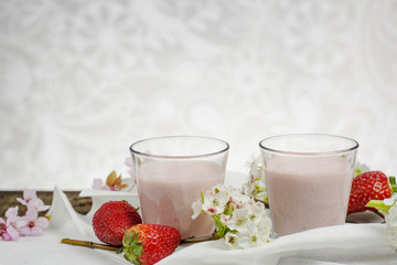 Strawberry mousse coctail