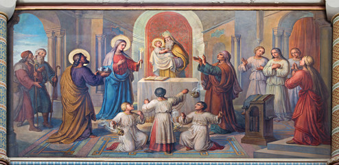 Obraz premium Vienna - Presentation Jesus in the Temple in Carmelites church
