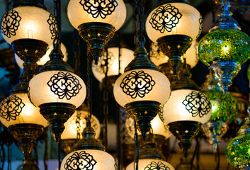 Traditional turkish mosaic lanterns