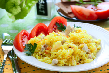 rice with chicken and spices