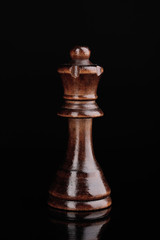 Chess piece isolated on black