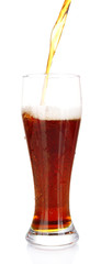 glass of kvass on white background