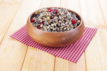 Plate with kutia -  traditional Christmas sweet meal in