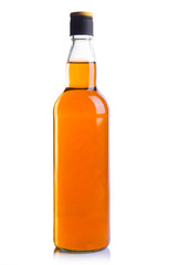 alcohol bottles on white background.