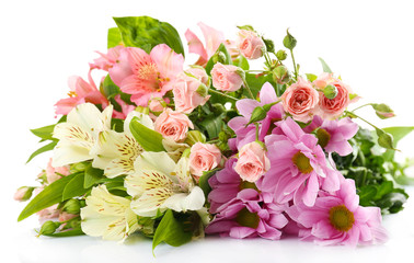 Beautiful flowers isolated on white