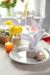 Beautiful holiday Easter table setting