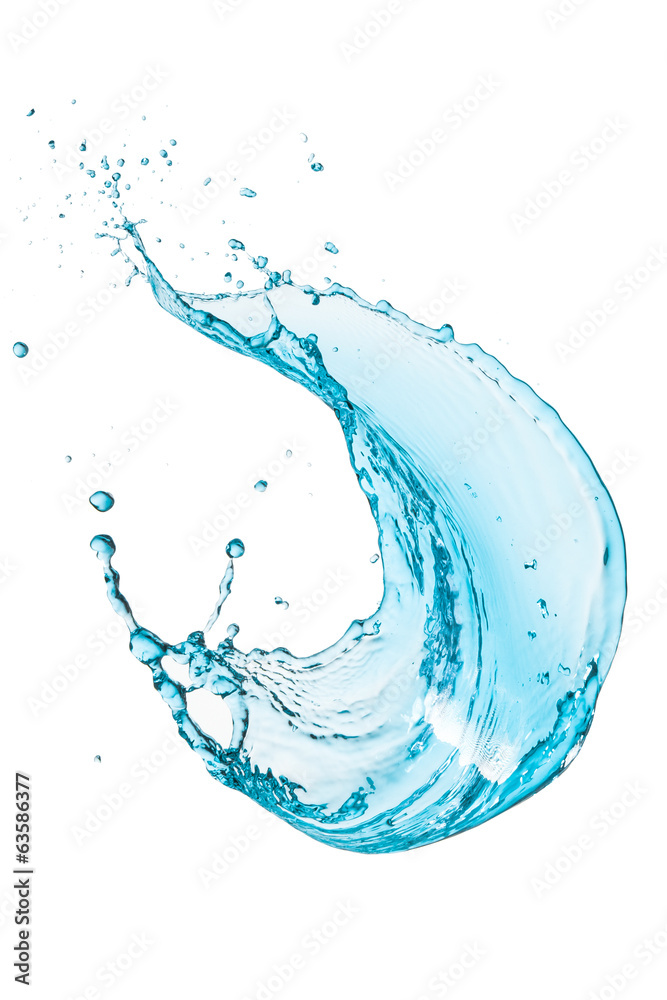 Sticker turquoise water splash