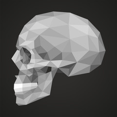 Human skull in origami style - 63587528