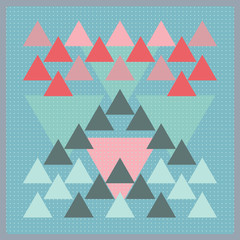 Vector pattern with colorful geometric shapes, triangles,lines