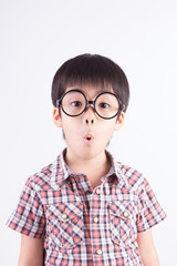 little child with astonished expression