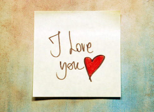 I love you note