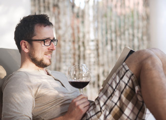 Man drinking wine