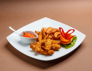 Fried chicken strips