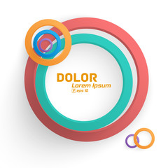 Vector illustration of 3d paper round bubbles.