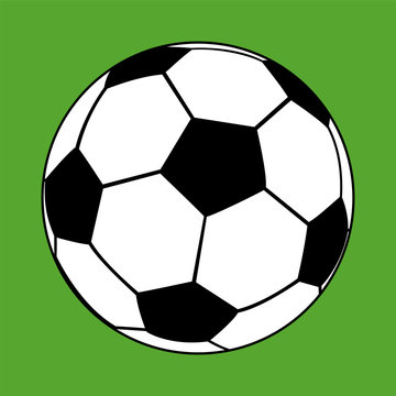 soccer ball on a green background