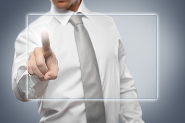 Man at the Touchscreen