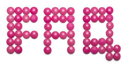 FAQ Text made of Pills