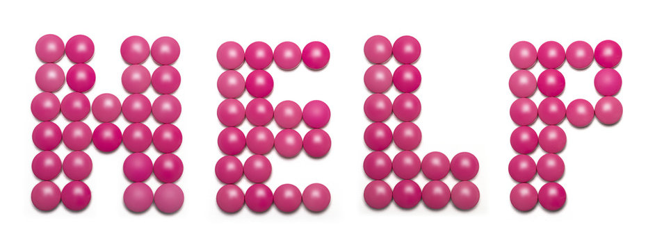 Help Text made of Pills