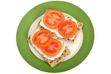 Tomato and Soft Cheese Crackers