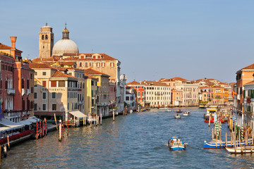Fototapeta na wymiar Scenic view of the Grand Canal, Venice, Italy