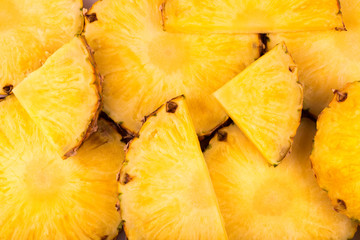 background of pineapple slices