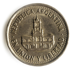 Peso argentino Argentinischer argentin 25 centavos