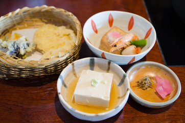Japanese Bento set contain varieties of vegetables