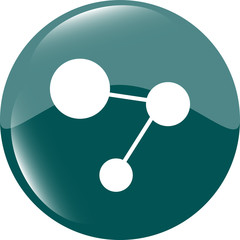 chemistry icon web button isolated on white