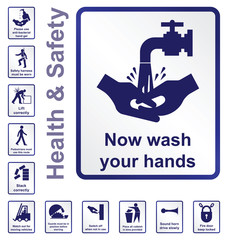 Construction related health and safety sign