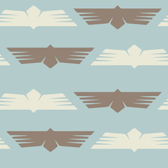 seamless background: wing, feather, bird
