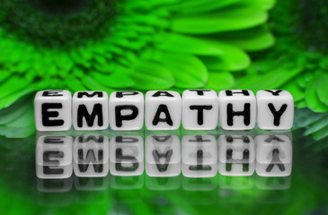 Empathy text with green flowers