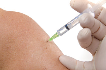 Injection of a vaccine
