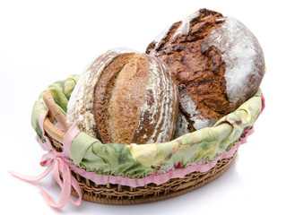 Some breads in a basket