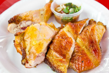 The Roasted chicken with dip sauce