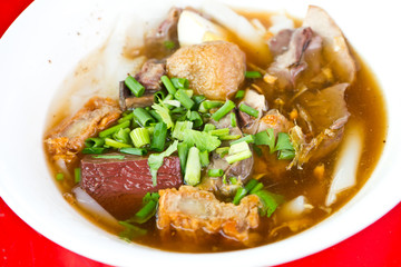 Paste of rice flour with pork