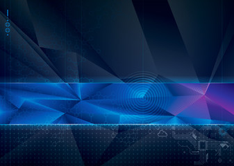 Abstract technology with geometric background.