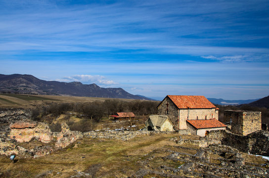 Dmanisi Sioni basilica and ruins of the Medieval fortress.