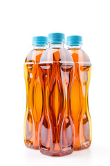 Tea bottle isolated white background