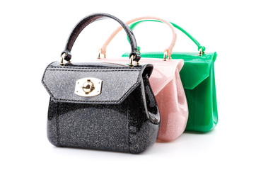 Handbag isolated white background