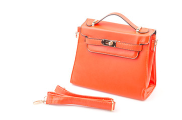 Handbag isolated white background