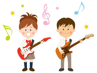 軽音楽　イラスト
