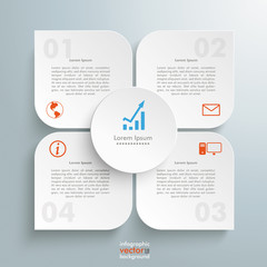 Round White Quadrates Template 4 Options Centre