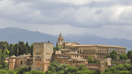 Fototapeta na wymiar Granada, Alhambra, Altstadt, Frühling, Spanien
